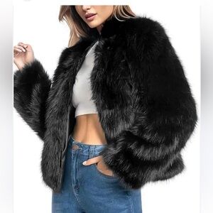 L&B lucky blessed Faux Fur Jacket